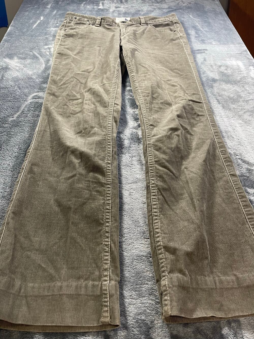 The North Face Corduroy Pants Womens Sz 8 Tan Khaki Flare Wide Leg Y2K Outdoor